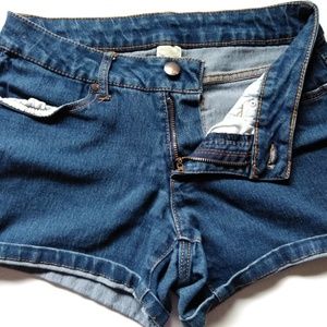 Blue denim shorts